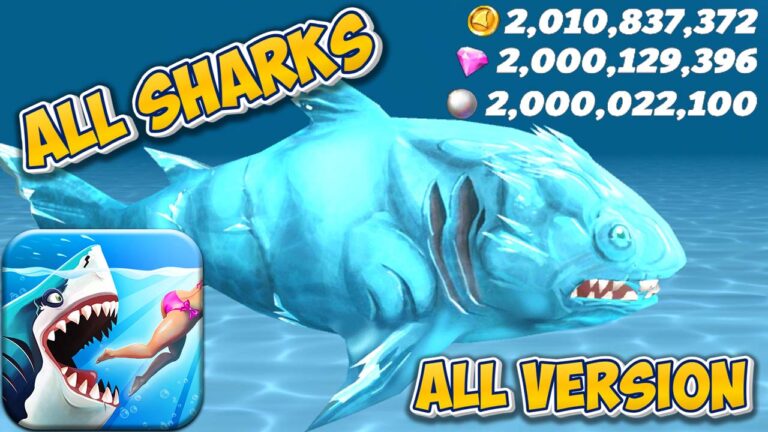 Unlimited Coins, Gems, and Pearls in Hungry Shark World with All Sharks Unlocked