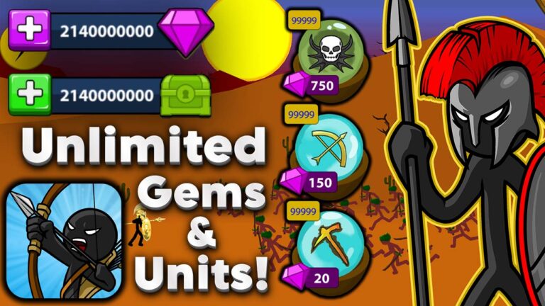 Stick War Legacy with Unlimited Gems and All Spells Enabled for All Versions