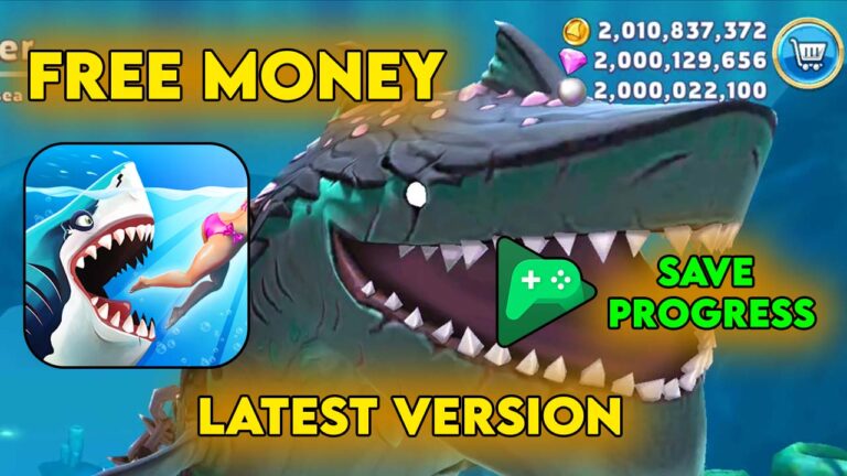 Hungry Shark World gameplay with unlimited coins gems and pearls