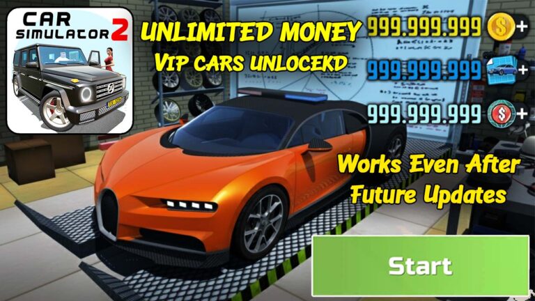 Car Simulator 2 — Unlimited Coins, Blueprints & All Cars