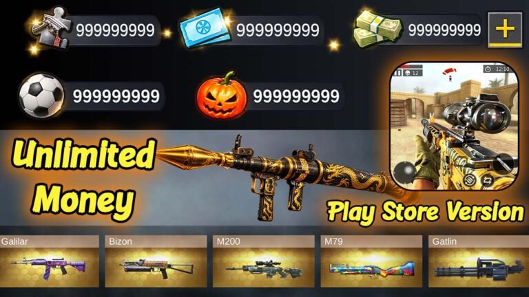 FPS Strike Ops Modern Arena save data restoration to unlock weapons, coins, keys and other resources