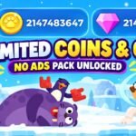 Bouncemasters thumbnail with a penguin, polar bear, Coins and Gems counters, and “Unlimited Coins & Gems” and “No Ads Pack Unlocked” text.